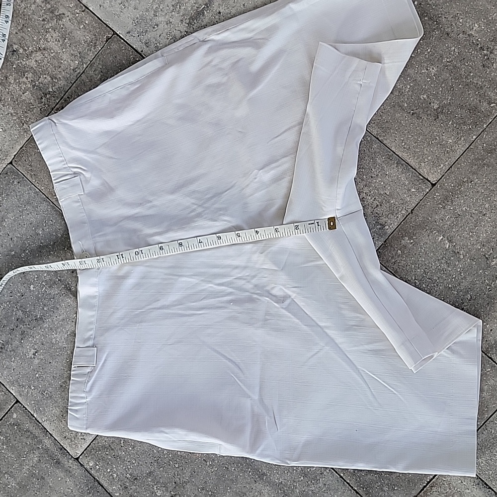 Tommy Bahama Silk Flat Front High Waste Shorts With Stretch Sz 14 Cream - Picture 9 of 11